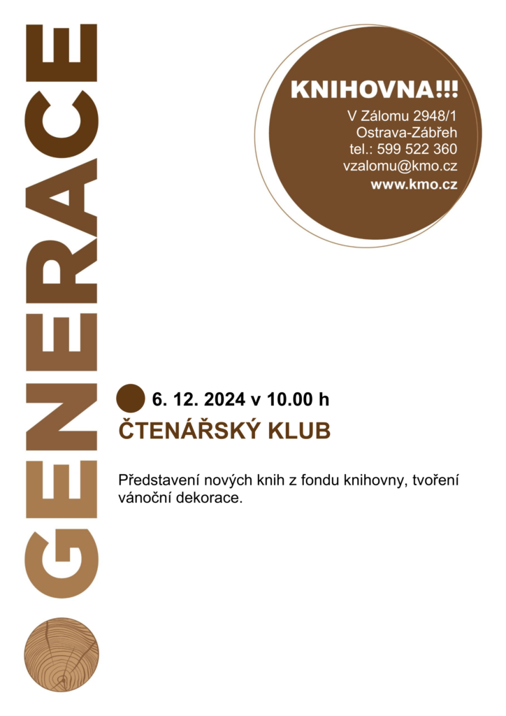 čtenářský klub Generace na pobočce V Zálomu