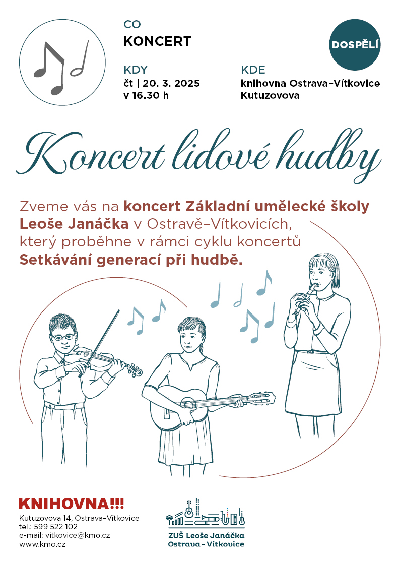 leták ke koncertu lidové hudby